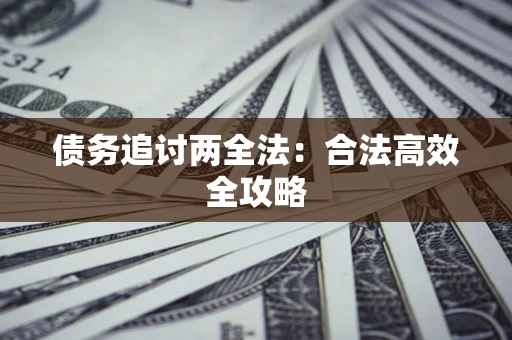 武汉债务追讨两全法：合法高效全攻略