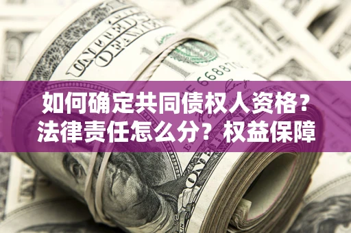 武汉如何确定共同债权人资格？法律责任怎么分？权益保障技巧揭秘！