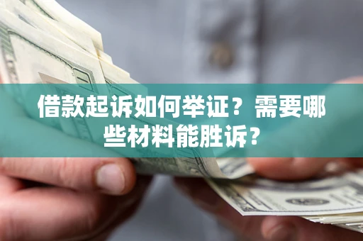 武汉借款起诉如何举证？需要哪些材料能胜诉？