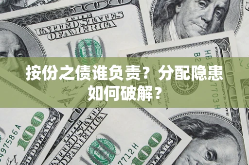 武汉按份之债谁负责？分配隐患如何破解？