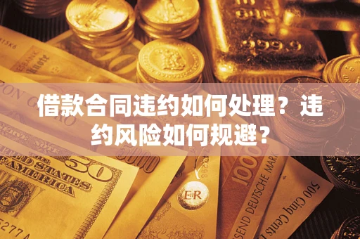 武汉借款合同违约如何处理？违约风险如何规避？