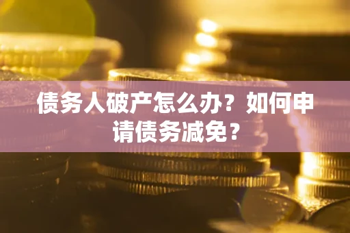 武汉债务人破产怎么办？如何申请债务减免？