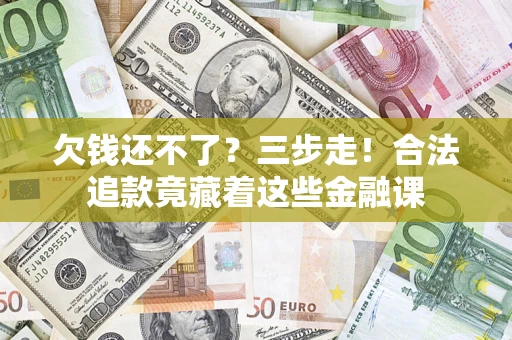 武汉欠钱还不了？三步走！合法追款竟藏着这些金融课