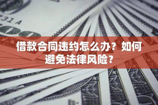 武汉借款合同违约怎么办？如何避免法律风险？