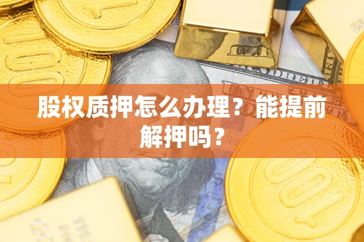 武汉股权质押怎么办理？能提前解押吗？